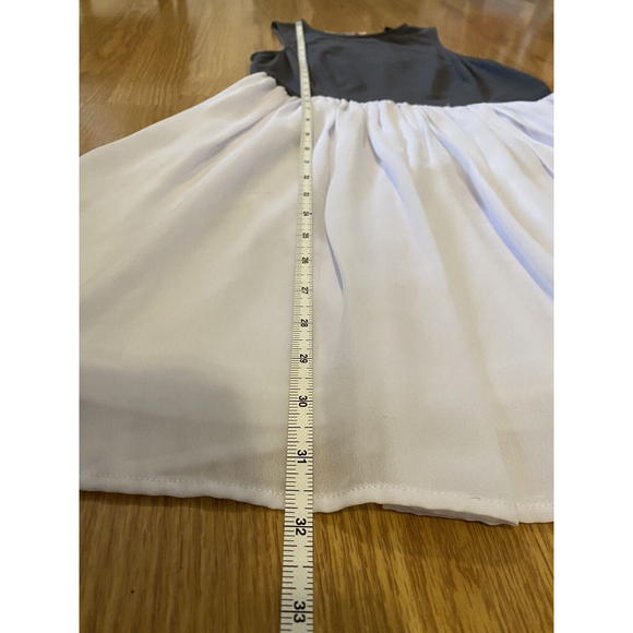 Against Nudity Sleeveless Flowing Gray and White Dress Womens Size Small - Picture 10 of 11